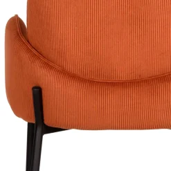 Sale Wohnen Barhocker mit Armlehnen aus Cord Rost Braun - Benede (2er Set)