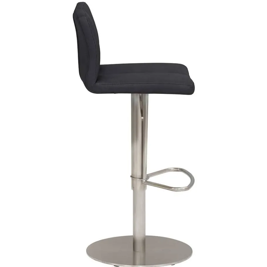 Best Wohnen Barhocker mit Lehne in Anthrazit Microfaser - Tyvoria