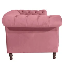 Discount Wohnen Barock Design Couch in Rosa Samtvelours - Clewono