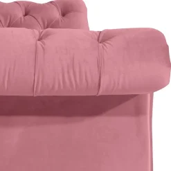 Discount Wohnen Barock Design Couch in Rosa Samtvelours - Clewono