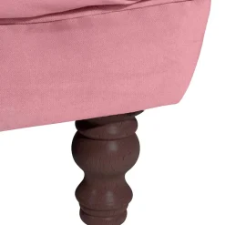 Discount Wohnen Barock Design Couch in Rosa Samtvelours - Clewono