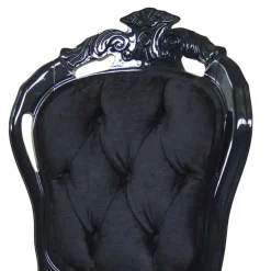 Best Wohnen Barock Designstuhl in Schwarz - Crystono