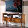 Clearance Wohnen Barock Fernseh Tisch mit 2 Schubladen Agosto & 2 Fächern