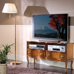 Clearance Wohnen Barock Fernseh Tisch mit 2 Schubladen Agosto & 2 Fächern