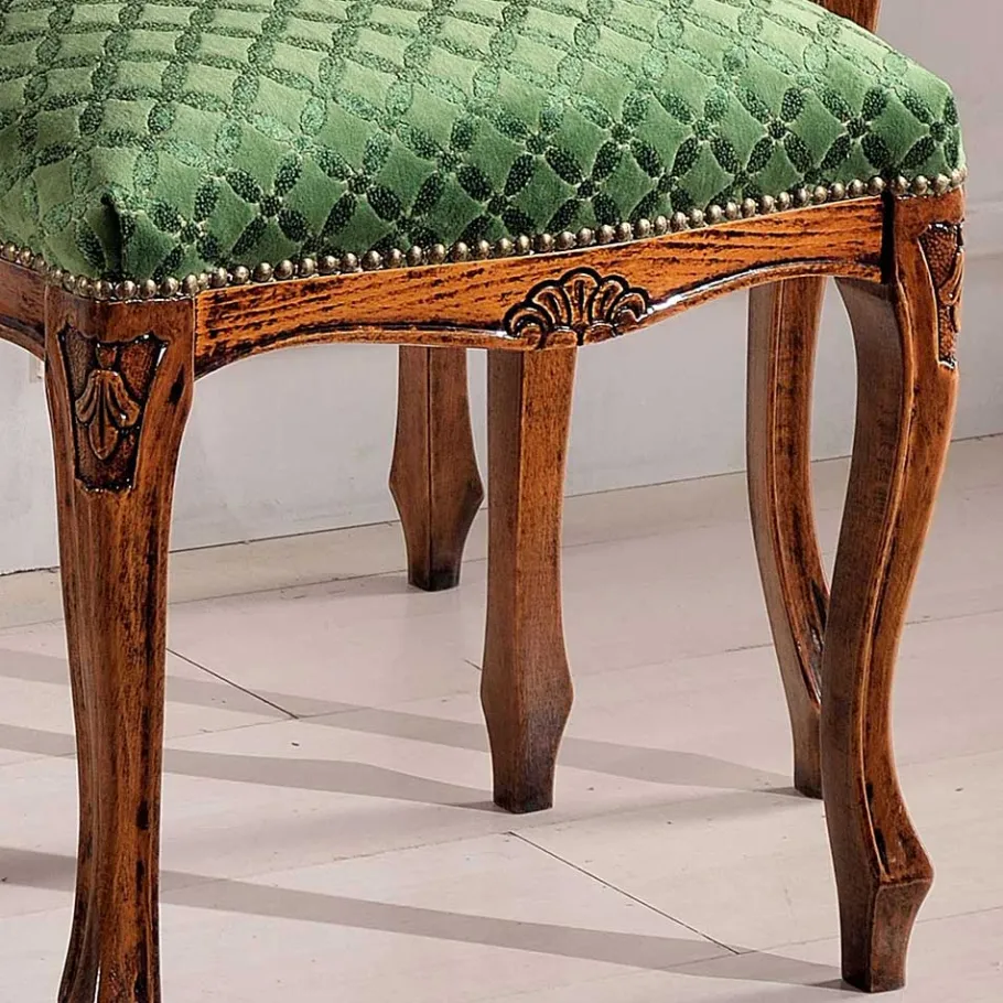 Best Wohnen Barock Hocker gepolstert Agosto in Grün