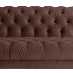 Best Wohnen Barock Style Sofa in Braun Samtvelours - Exados
