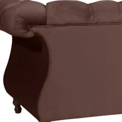 Best Wohnen Barock Style Sofa in Braun Samtvelours - Exados