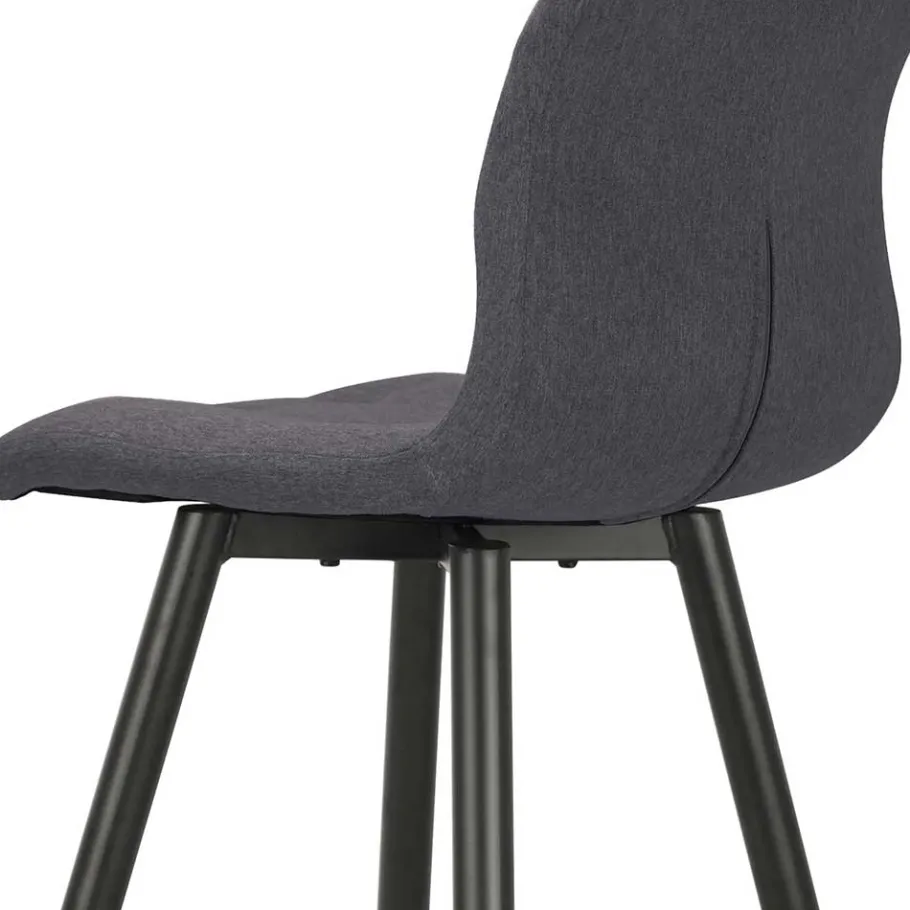 Outlet Wohnen Barstühle in Anthrazit Stoffbezug - Una (2er Set)