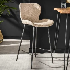 Online Wohnen Barstühle in Beige Boucle - Vilvia (4er Set)