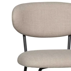 Hot Wohnen Barstühle in Beigegrau und Schwarz - Abeigh (2er Set)