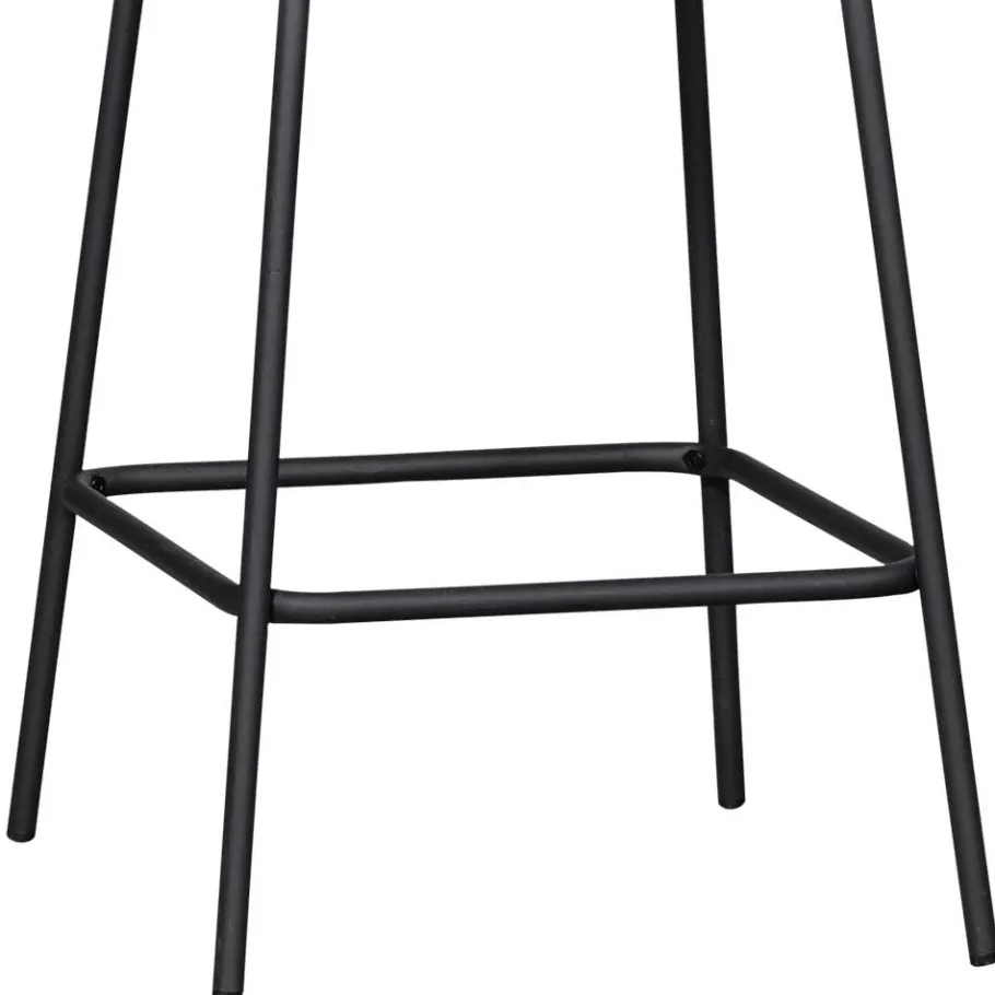 Hot Wohnen Barstühle in Beigegrau und Schwarz - Abeigh (2er Set)