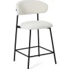 Discount Wohnen Barstühle in Cremeweiß und Schwarz - Bean (2er Set)