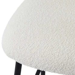 Discount Wohnen Barstühle in Cremeweiß und Schwarz - Bean (2er Set)