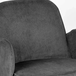Online Wohnen Barstuhl aus Cord in Dunkelgrau - Dualko (2er Set)