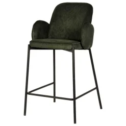 Clearance Wohnen Barstuhl aus Cord in Oliv Grün - Jenver (2er Set)