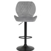 Sale Wohnen Barstuhl aus Velours in Grau - Brooklyn (2er Set)