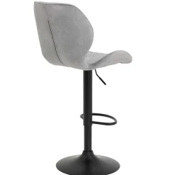 Sale Wohnen Barstuhl aus Velours in Grau - Brooklyn (2er Set)