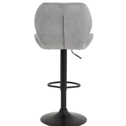 Sale Wohnen Barstuhl aus Velours in Grau - Brooklyn (2er Set)
