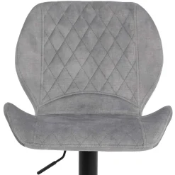 Sale Wohnen Barstuhl aus Velours in Grau - Brooklyn (2er Set)