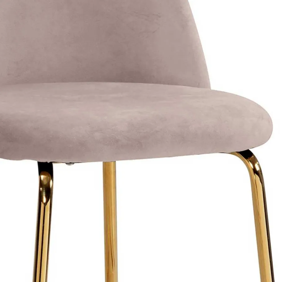 Wohnen Barstuhl in Beige und Gold - Furcios (2er Set)