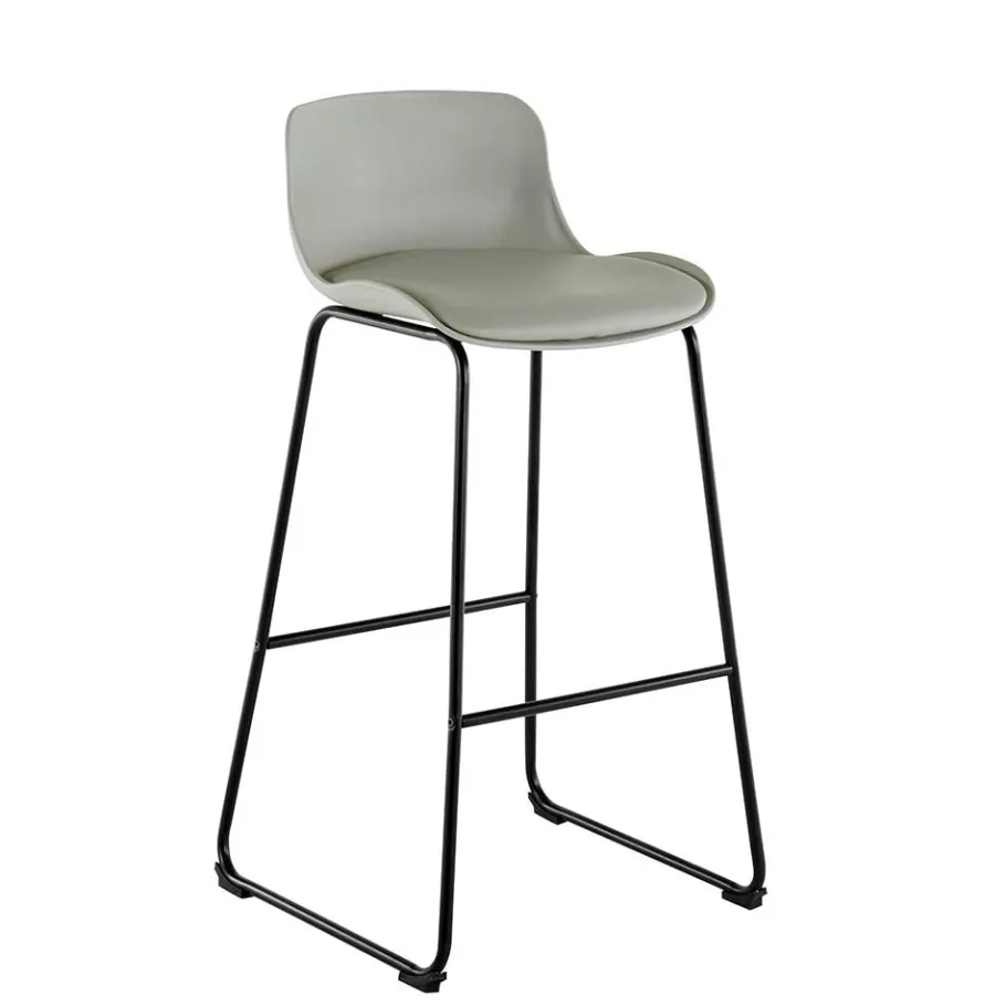 Wohnen Barstuhl in Grau und Schwarz - Cavanna (2er Set)