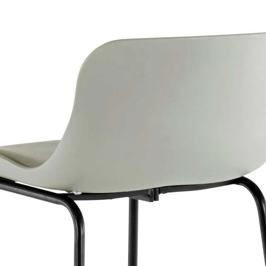 Wohnen Barstuhl in Grau und Schwarz - Cavanna (2er Set)