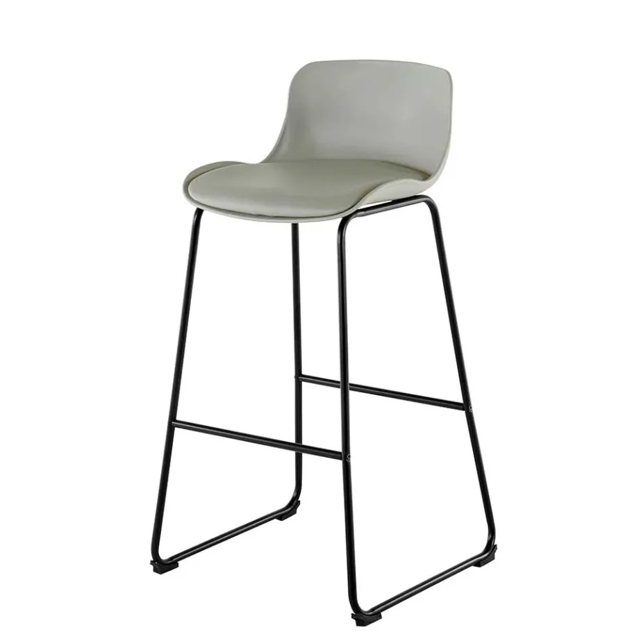 Wohnen Barstuhl in Grau und Schwarz - Cavanna (2er Set)