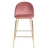 Sale Wohnen Bar-Stuhl mit Samt in Rosa - Lipari (2er Set)