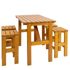 Wohnen Bartisch aus Kiefer Massivholz Hell - Malte