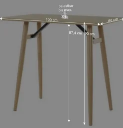 Online Wohnen Bartisch Stehtisch in Eiche Holzoptik - Andoro