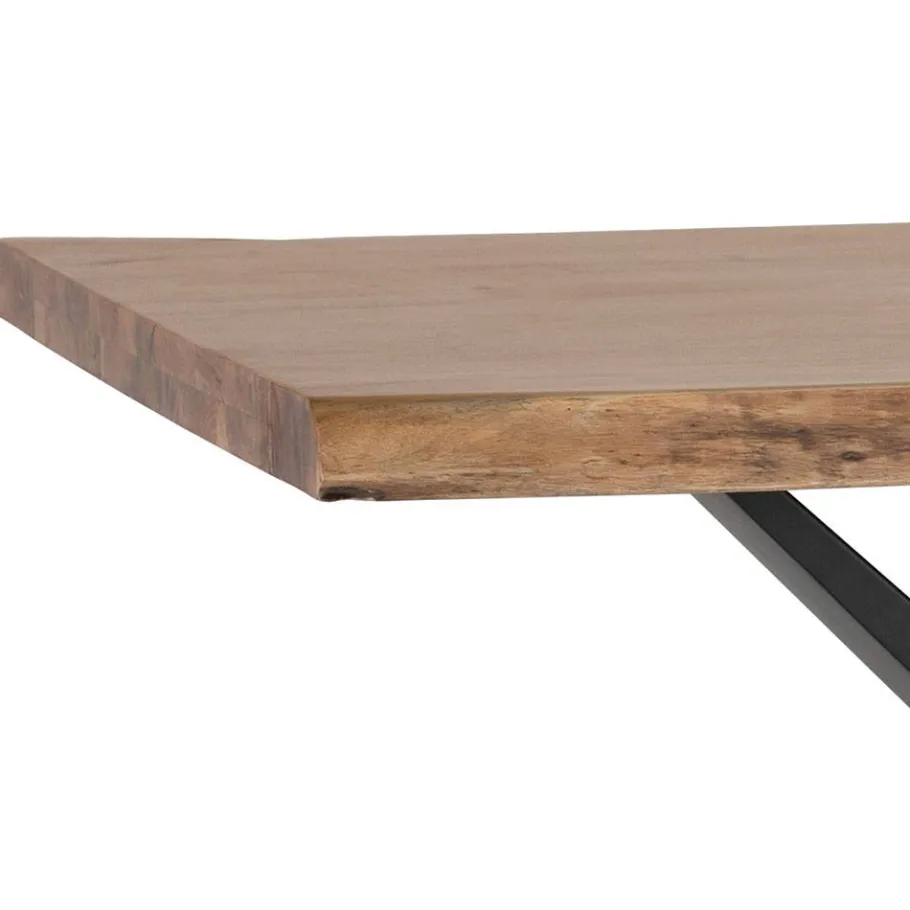 Sale Wohnen Baumkanten Esstisch mit V-Design Säulengestell - Landons