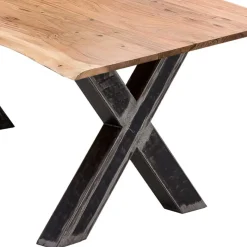 Best Wohnen Baumkanten Esstisch mit X Füßen - Navua
