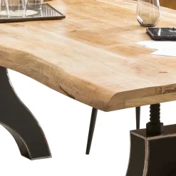 Discount Wohnen Baumkanten Tisch aus Mangobaum Massivholz - Ontentas