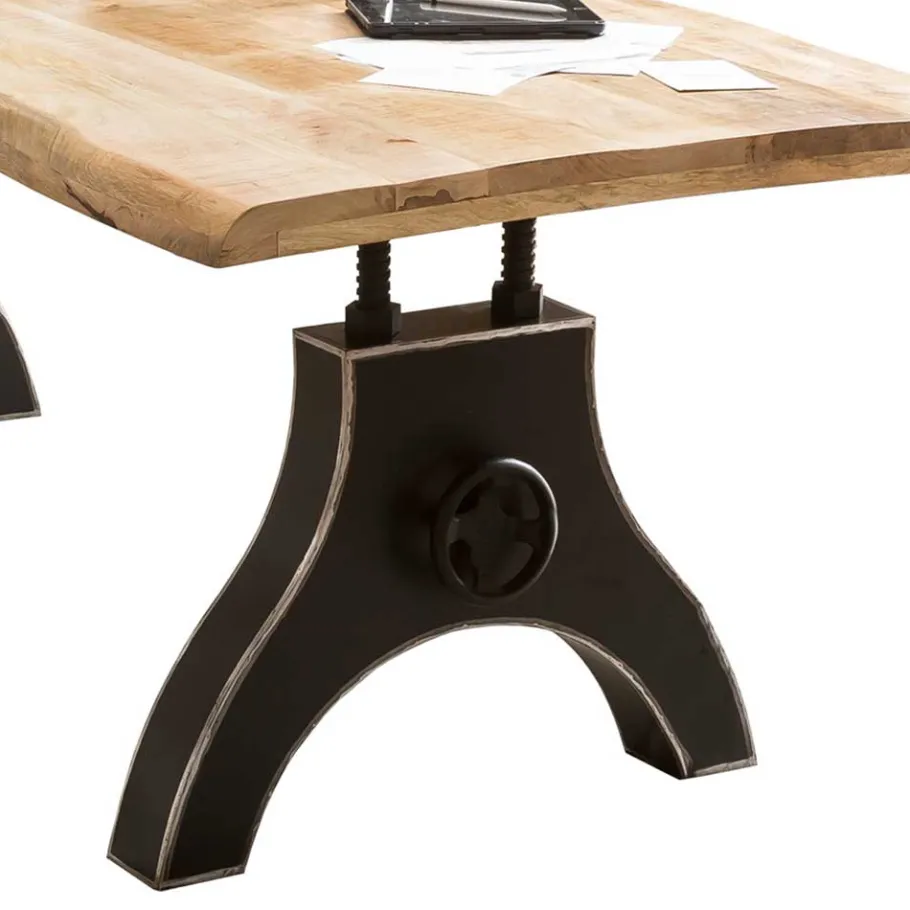 Discount Wohnen Baumkanten Tisch aus Mangobaum Massivholz - Ontentas
