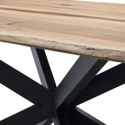 Discount Wohnen Baumkanten-Esstisch aus Wildeiche Massivholz - Reto