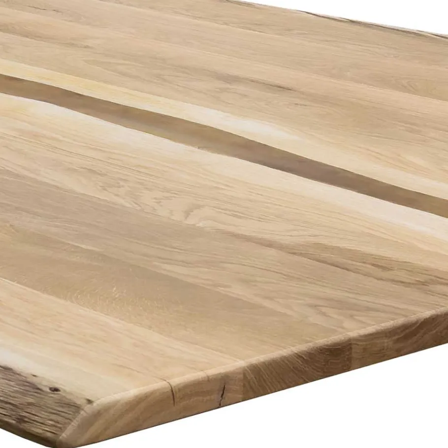 Discount Wohnen Baumkanten-Esstisch aus Wildeiche Massivholz - Reto