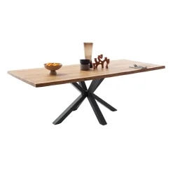 Discount Wohnen Baumkantentisch mit Spidergestell - Cocoso