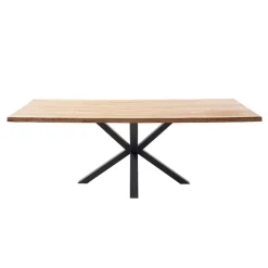 Discount Wohnen Baumkantentisch mit Spidergestell - Cocoso