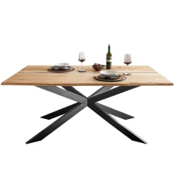 Clearance Wohnen Baumkanten-Tisch mit Sterngestell - Johnny