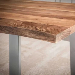 Hot Wohnen Baumkanten-Tisch mit Trapez-Bügelbeinen - Este