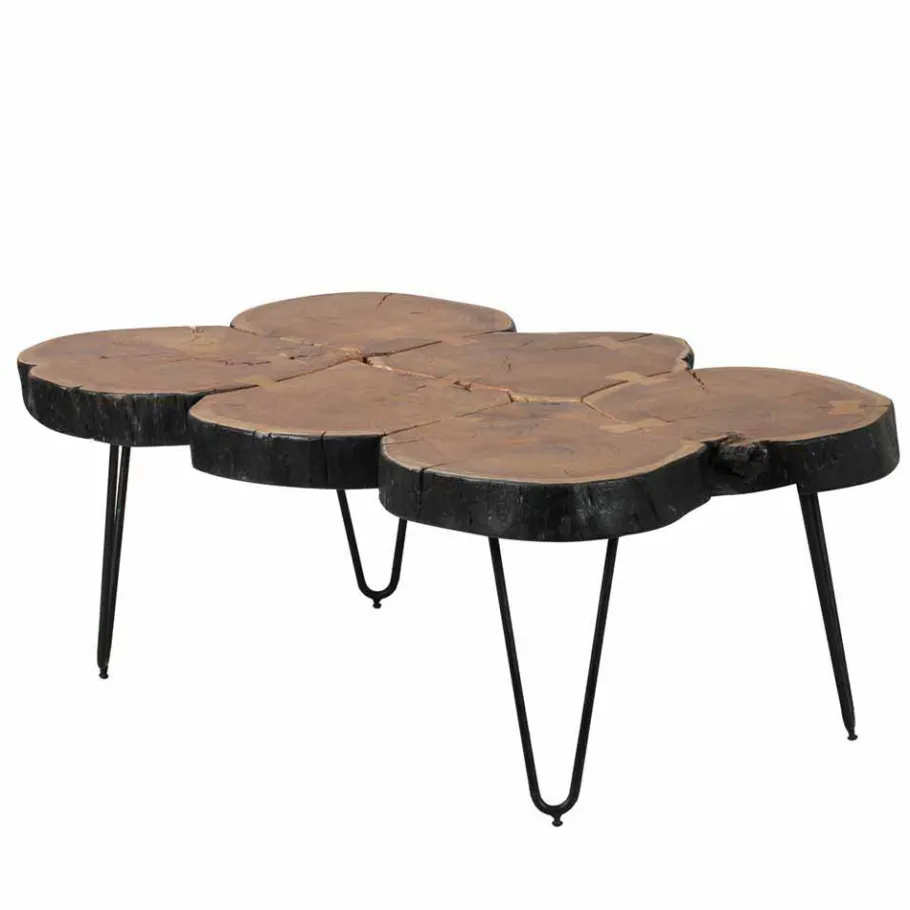 New Wohnen Baumscheiben Couchtisch Lariona mit Metall-Gestell