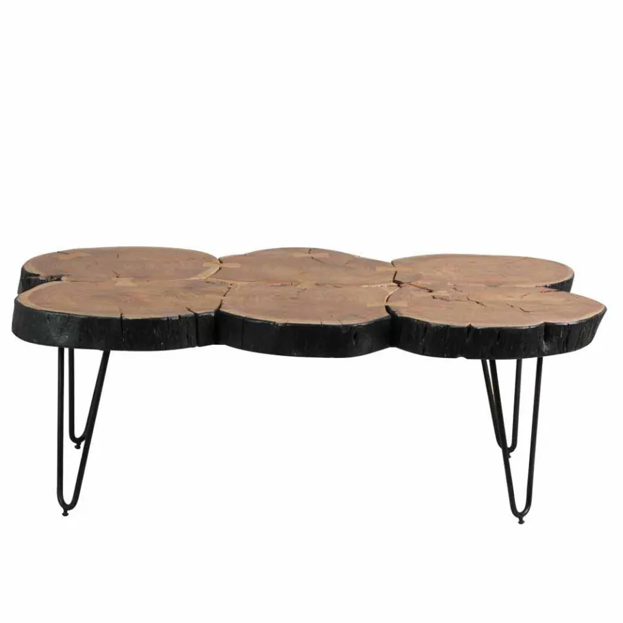 New Wohnen Baumscheiben Couchtisch Lariona mit Metall-Gestell