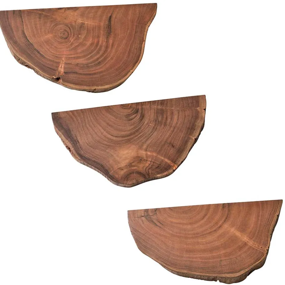 Sale Wohnen Baumscheiben Wandboards aus Akazie Massivholz - Tofana (dreiteilig)