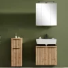 Discount Wohnen Beckenschrank & Spiegelschrank & Unterschrank - Crystoga (dreiteilig)