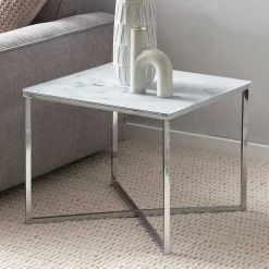 Clearance Wohnen Beistelltisch aus Glas in Marmoroptik - Annike