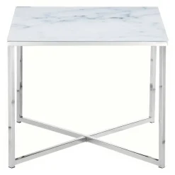 Clearance Wohnen Beistelltisch aus Glas in Marmoroptik - Annike