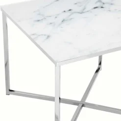 Clearance Wohnen Beistelltisch aus Glas in Marmoroptik - Annike