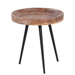 Best Wohnen Beistelltisch aus Mangobaum Holz - Cracks