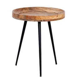 Best Wohnen Beistelltisch aus Mangobaum Holz - Cracks