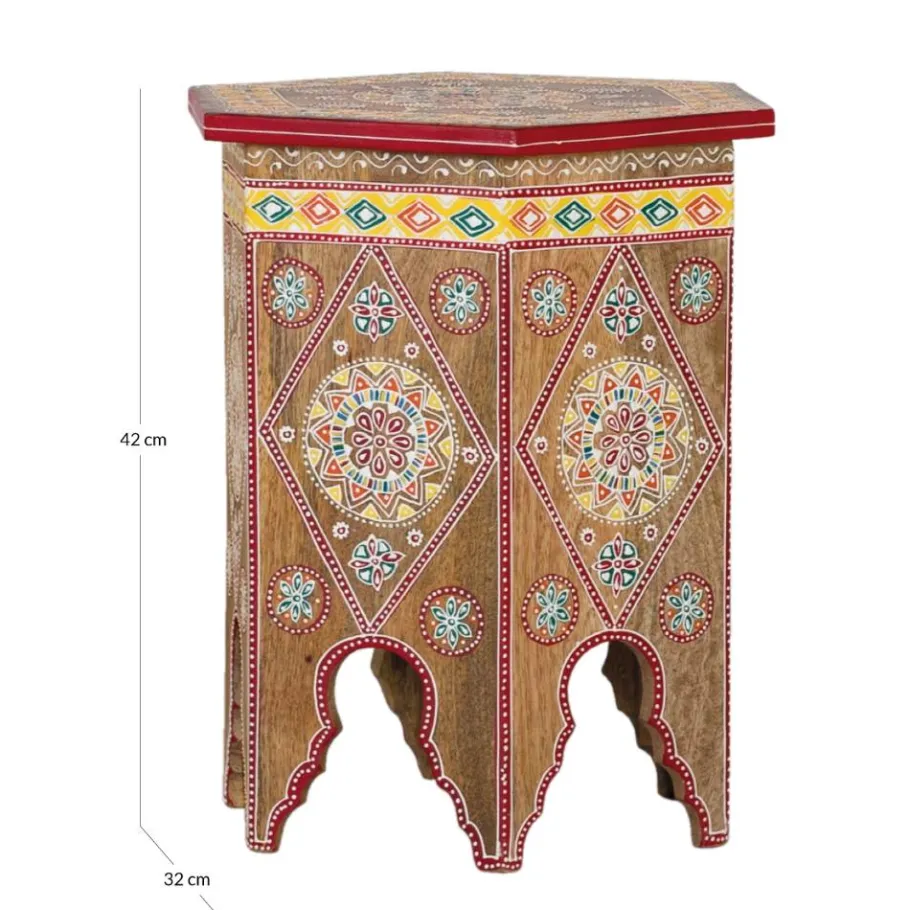 Sale Wohnen Beistelltisch mit farbenfrohen Mandalas und Mustern - Jambi